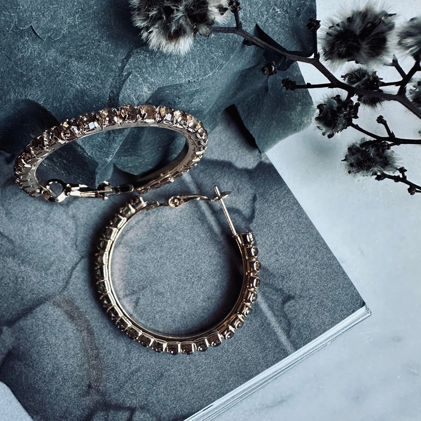 Øreringe Smilla Hoops - Champagne - VIAMAJA.DK