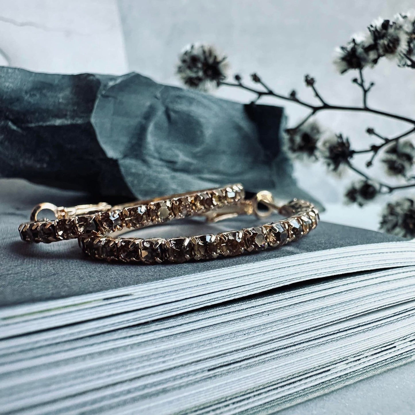 Øreringe Smilla Hoops - Champagne - VIAMAJA.DK