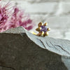 Öronsticka Single GIA purple 18K förgyllt - 1 st