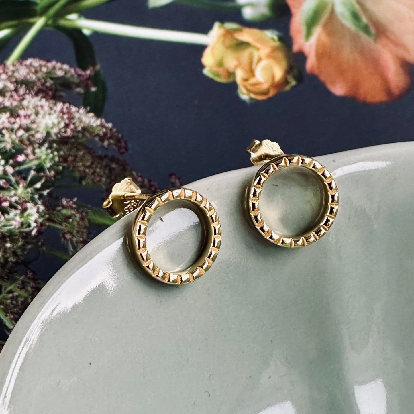 Ørestikker Sille forgyldt sterling sølv - VIAMAJA.DK