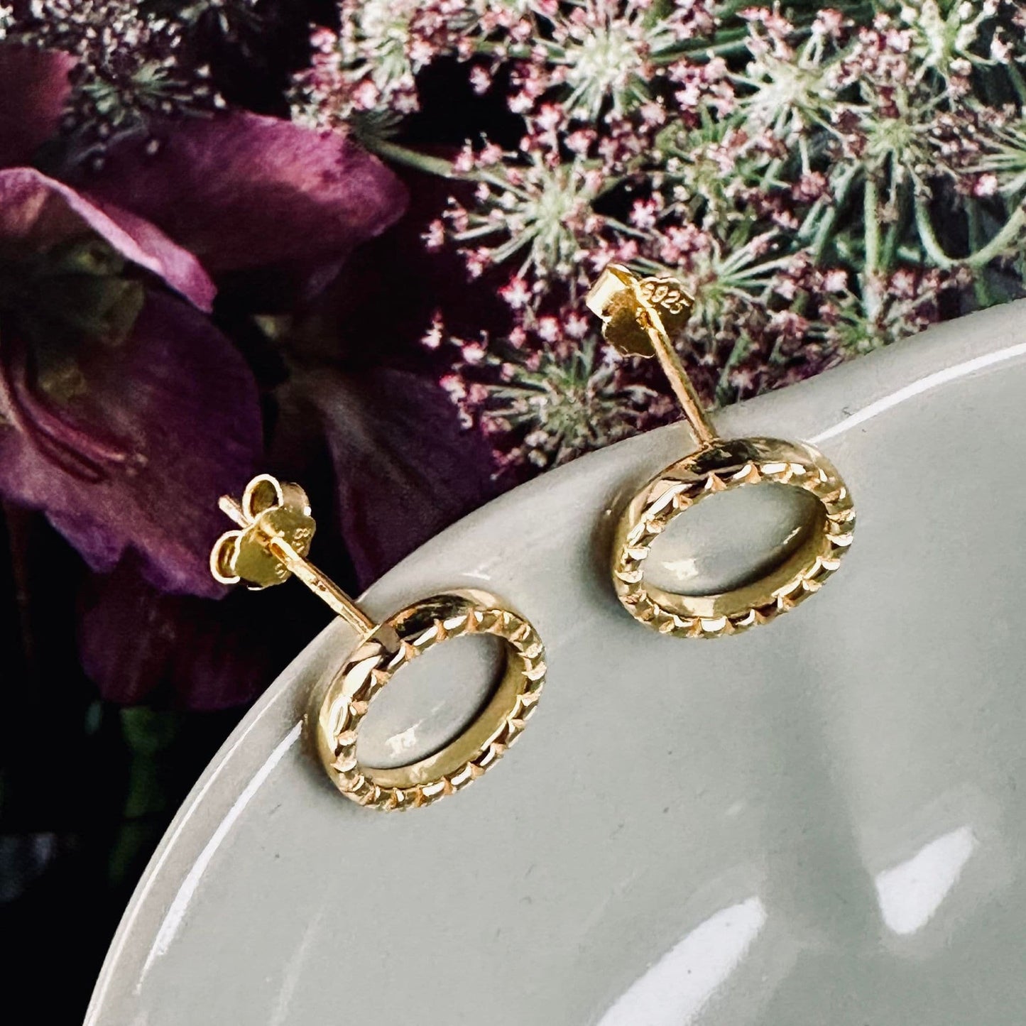 Ørestikker Sille forgyldt sterling sølv - VIAMAJA.DK