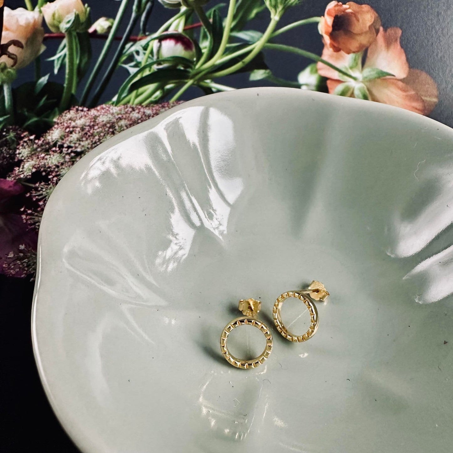 Ørestikker Sille forgyldt sterling sølv - VIAMAJA.DK