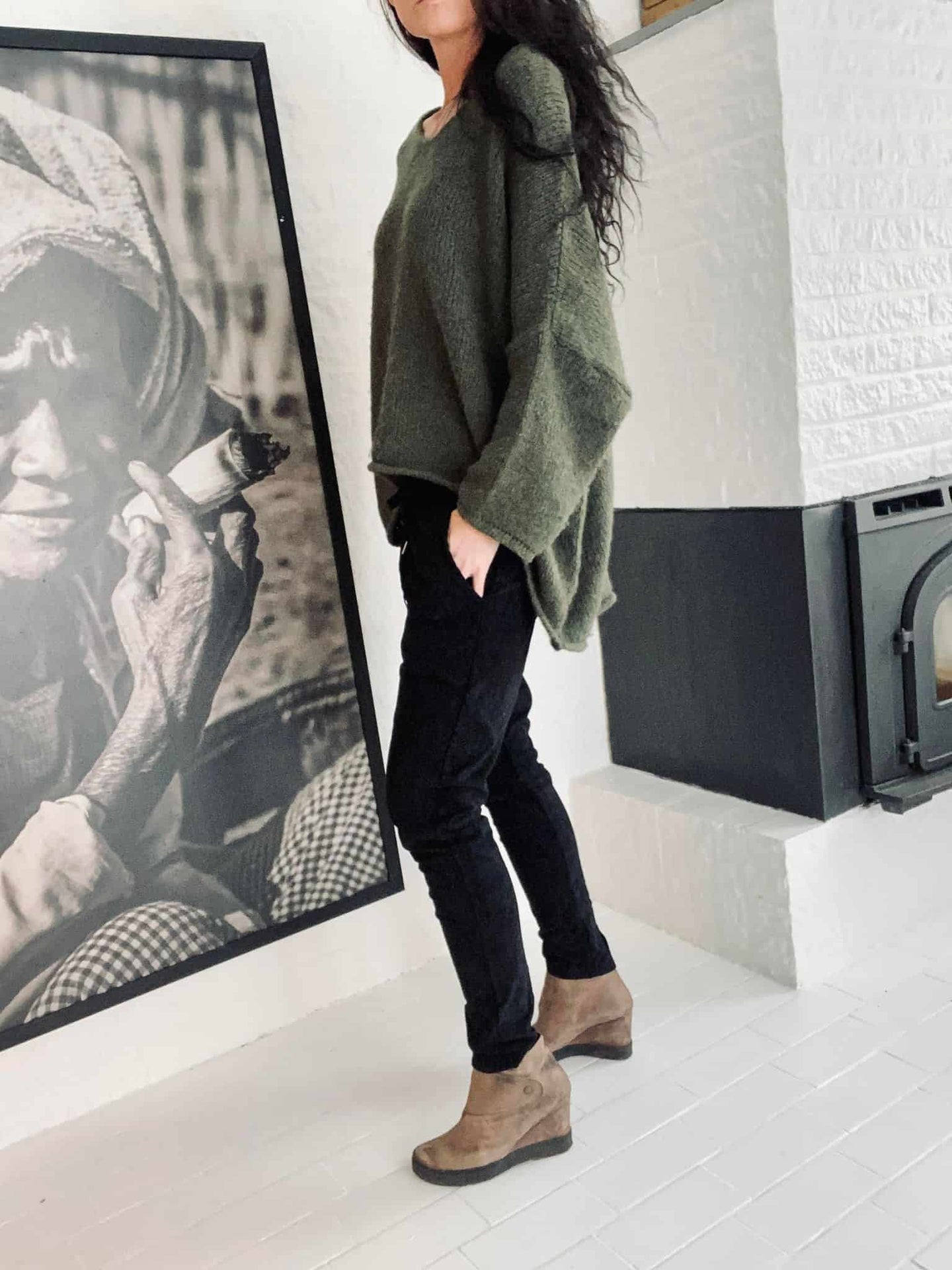Oversize strik Nilla – Army - VIAMAJA.DK