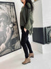 Oversize stickad Nilla – Army