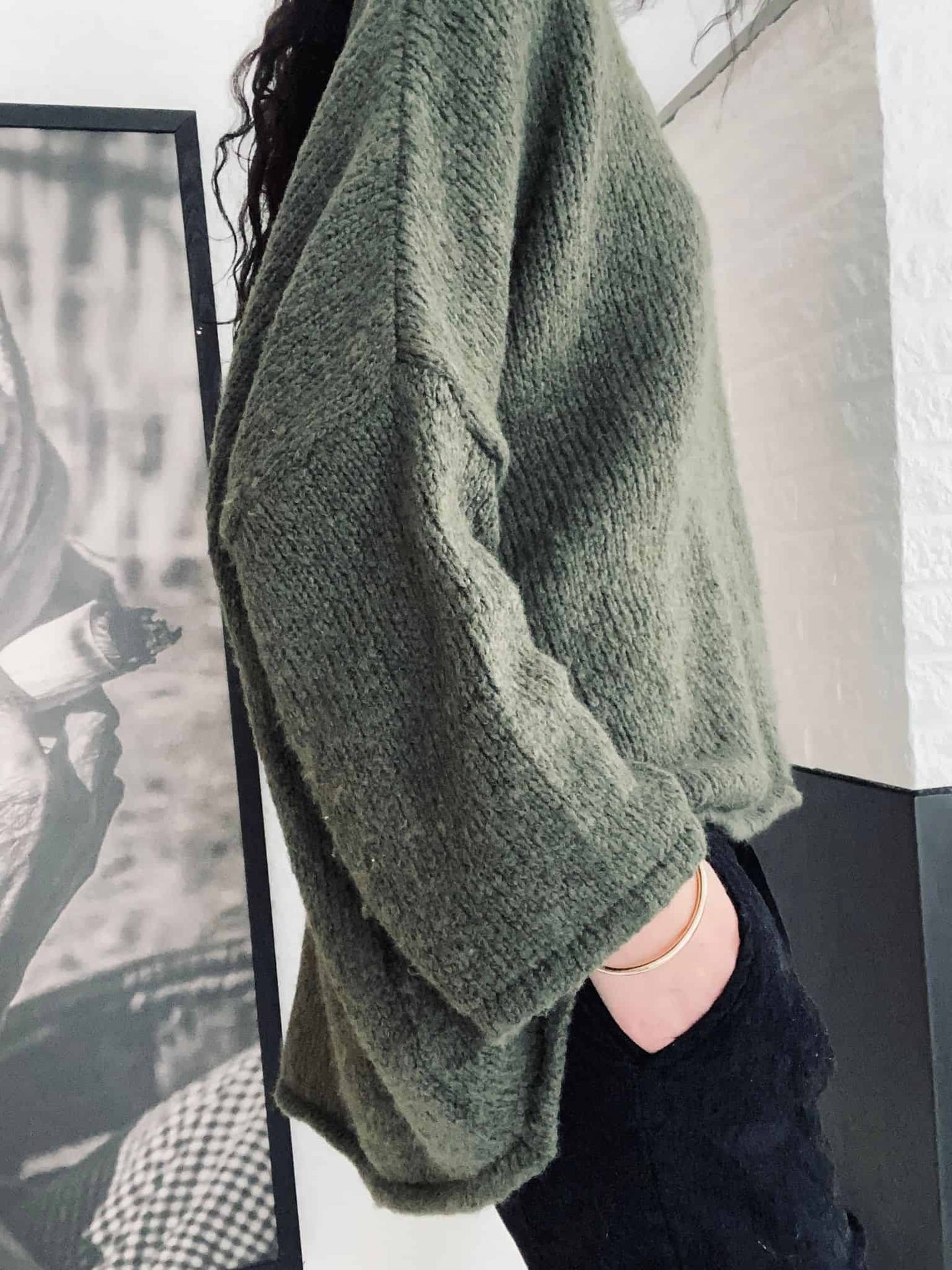 Oversize strik Nilla – Army - VIAMAJA.DK