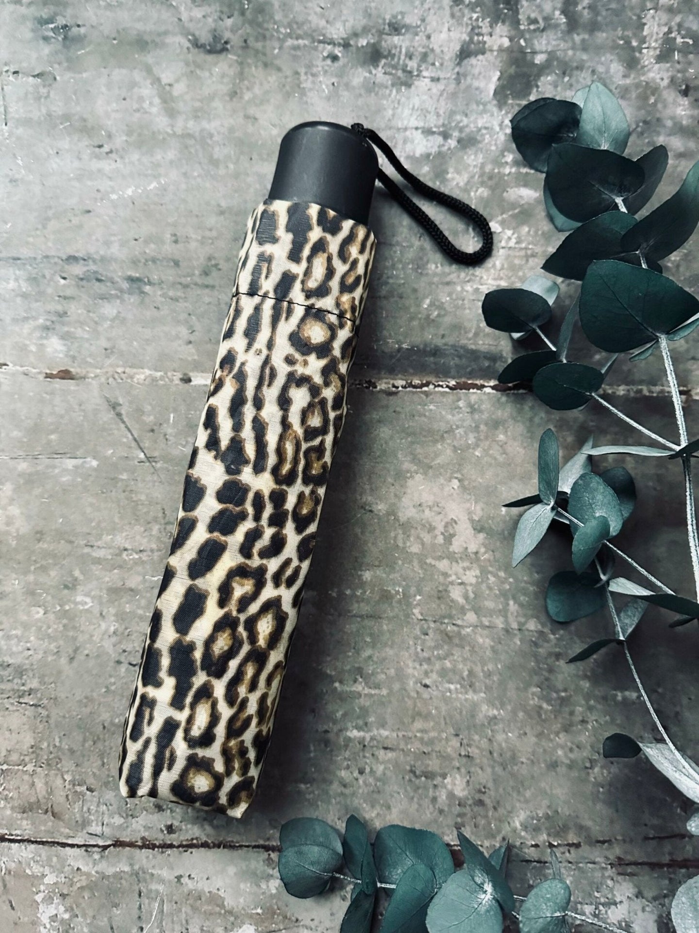Paraply - Gylden leopard - VIAMAJA.DK
