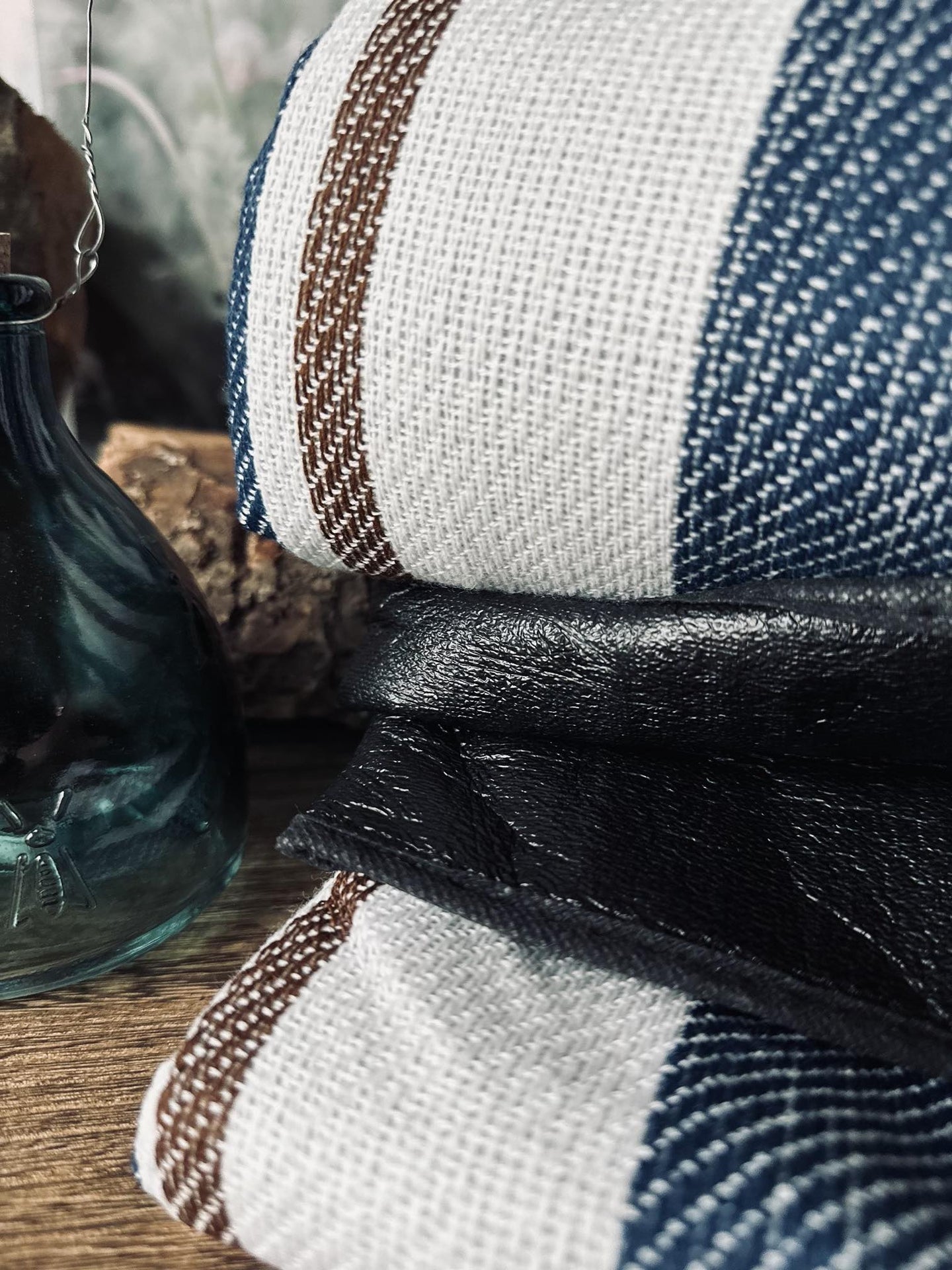 Picnictæppe – Blå strib - VIAMAJA.DK