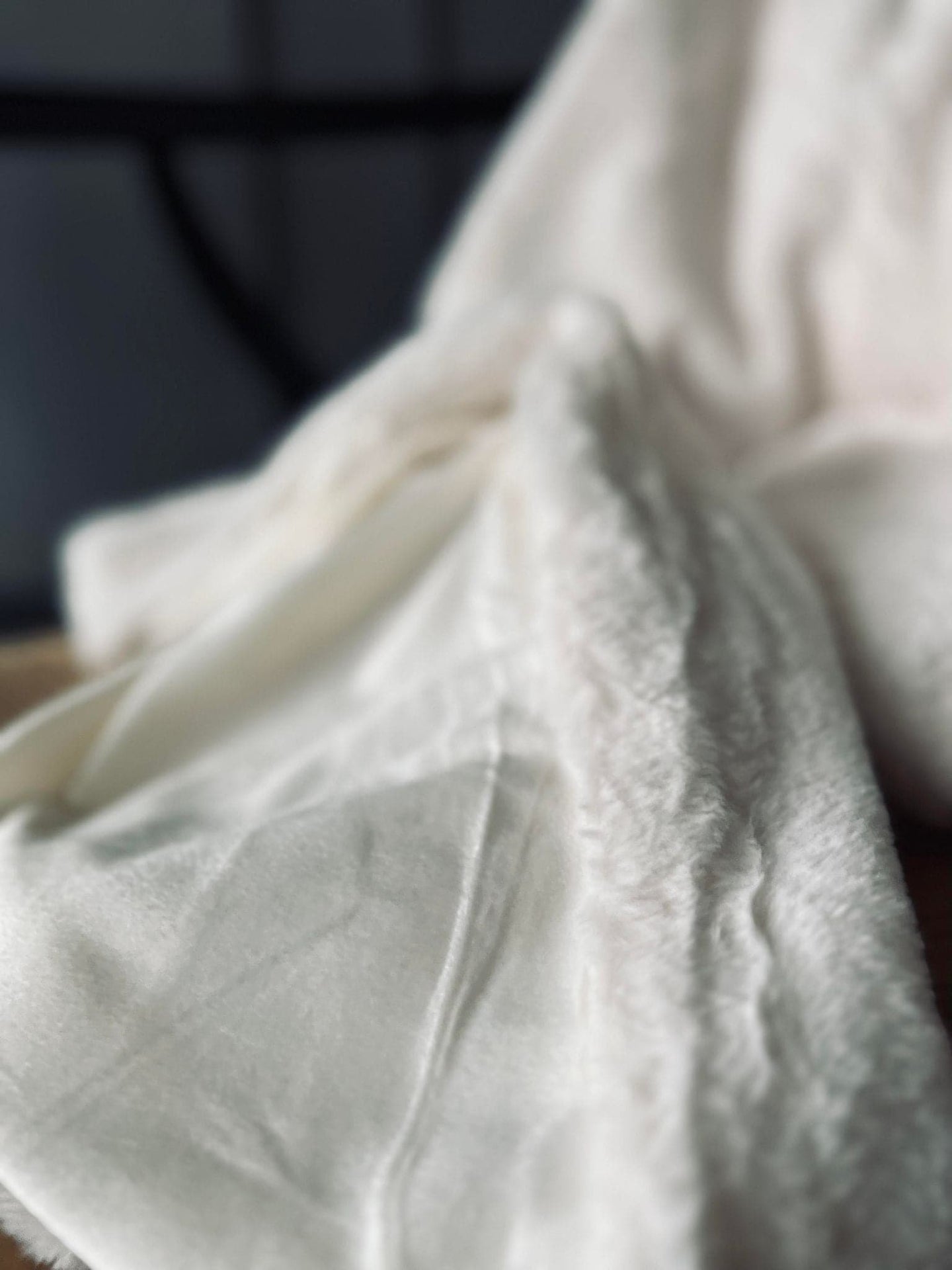 Plaid i blød kvalitet - Hvid - VIAMAJA.DK