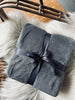Pläd i fleece kingsize – Grå 180×230