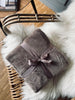 Pläd i fleece king size – Taupe 180×230