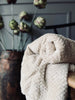 Pläd i Luxus fleece - Creme