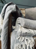 Pläd vävd med kork – Nature grey mix
