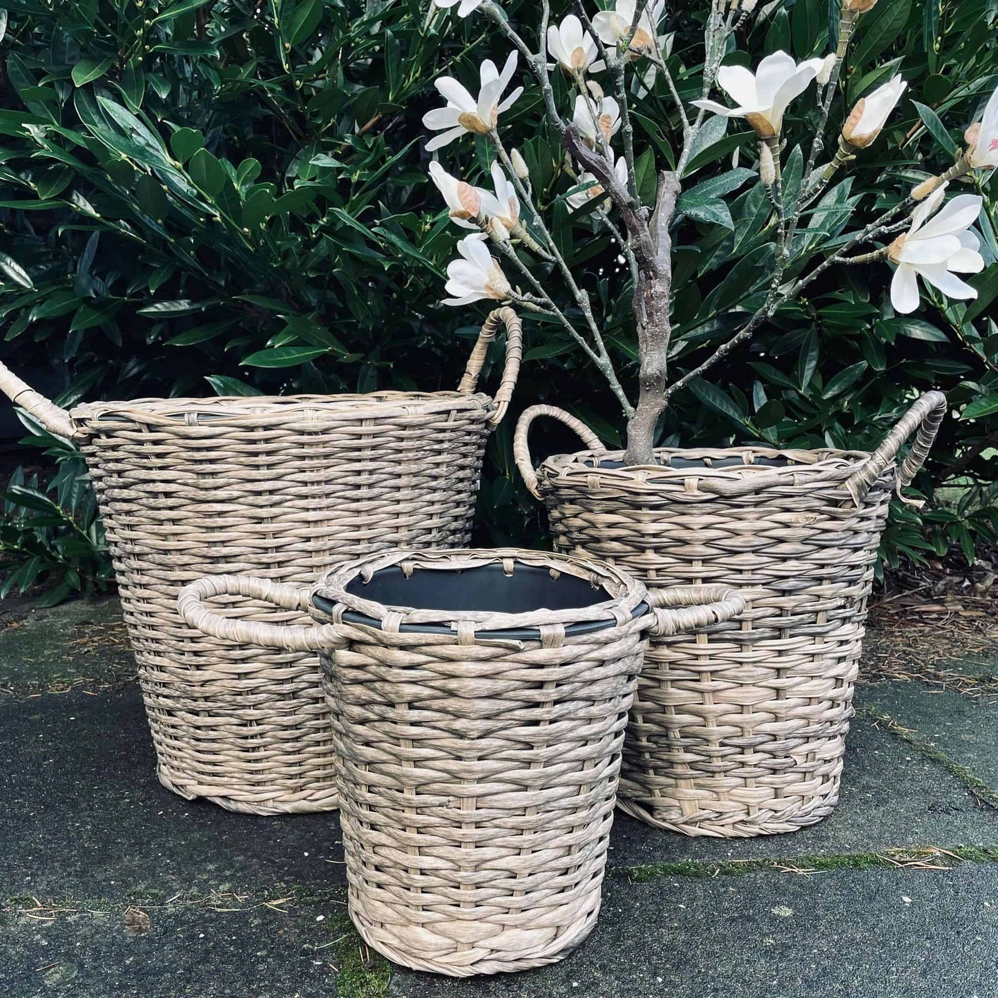 Plantekurv med spand – Stor - VIAMAJA.DK