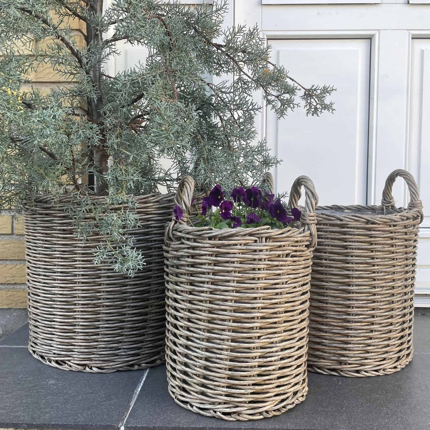 Plantekurve sæt af 3 stk Grå - VIAMAJA.DK