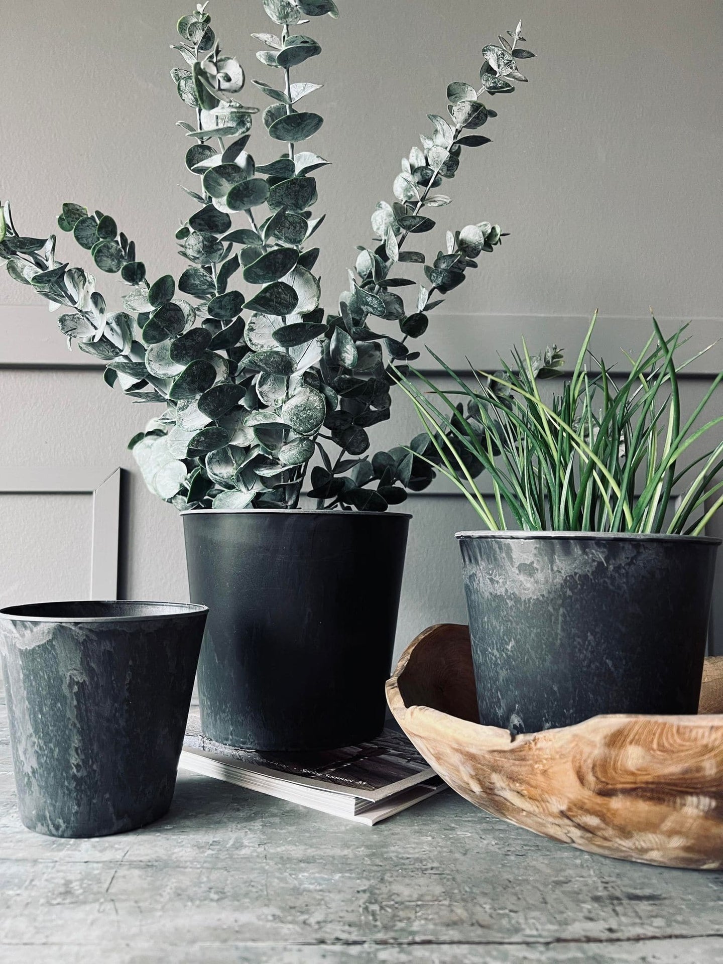 Potte i beton look – Stor - VIAMAJA.DK