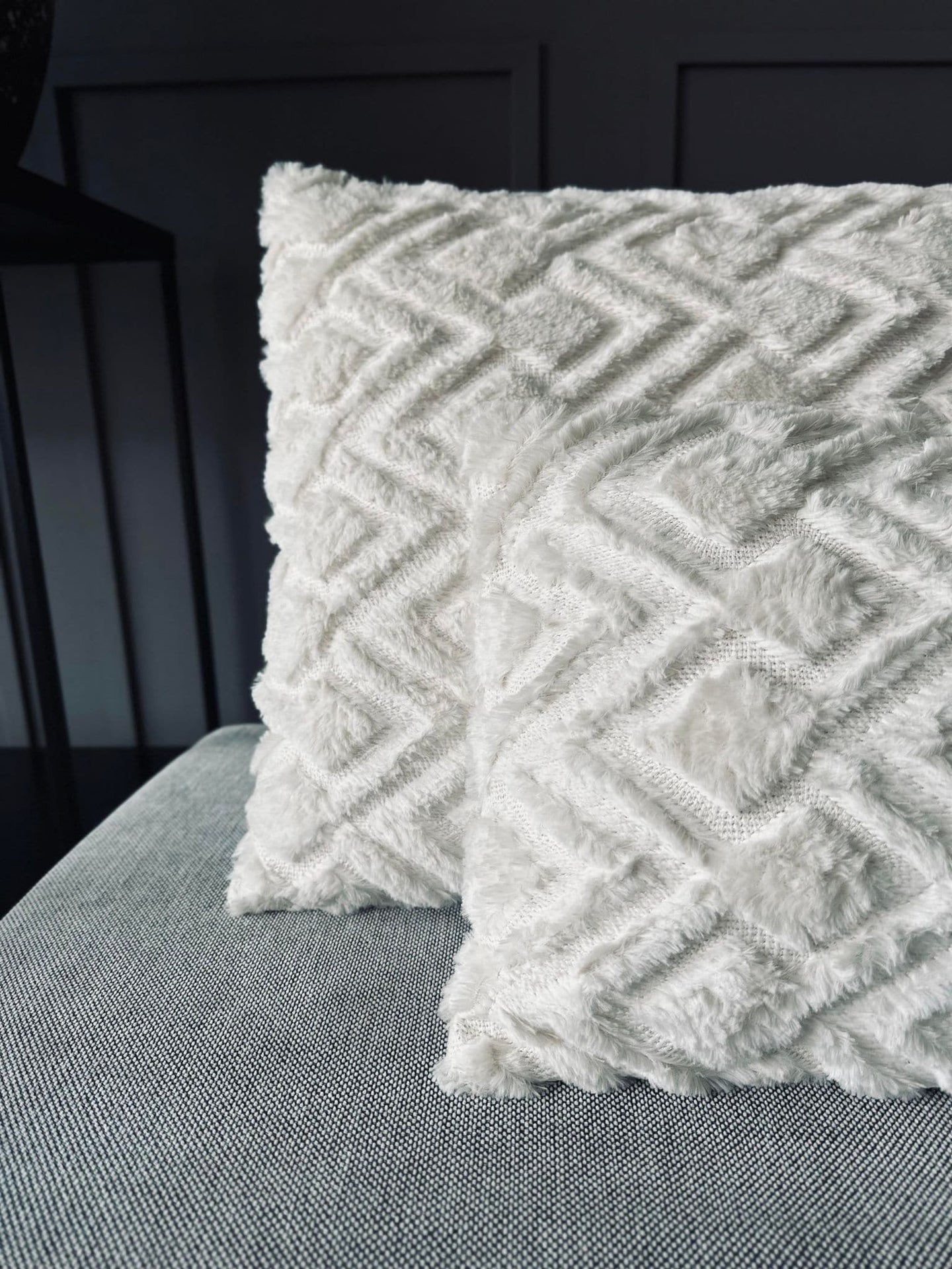 Pude ink fyld - 45x45cm Lys ZigZag - VIAMAJA.DK