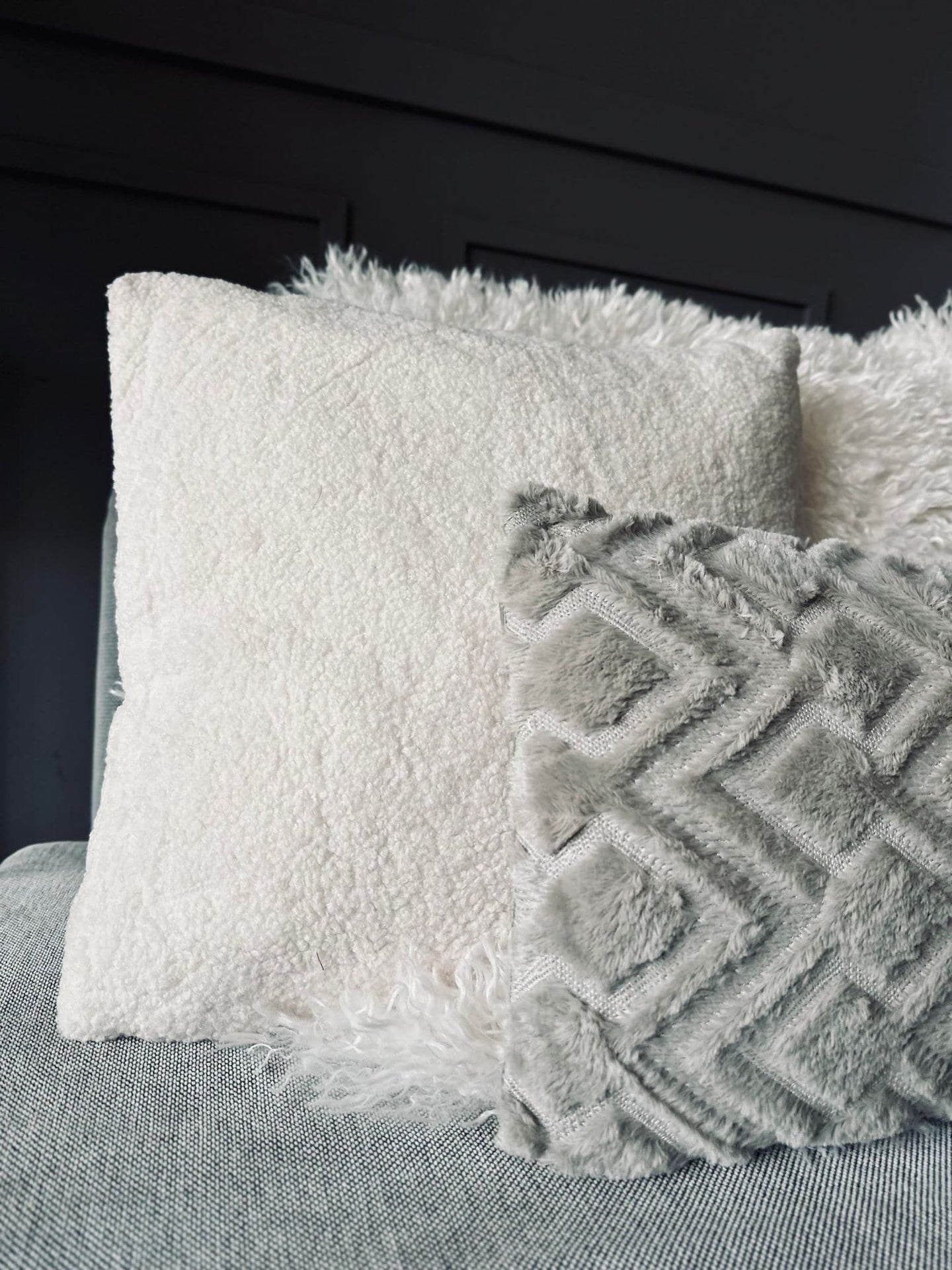 Pude ink fyld - Hvid Teddy - VIAMAJA.DK