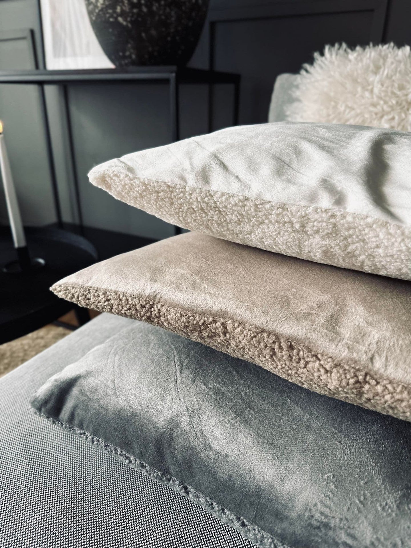 Pude ink fyld - Hvid Teddy - VIAMAJA.DK