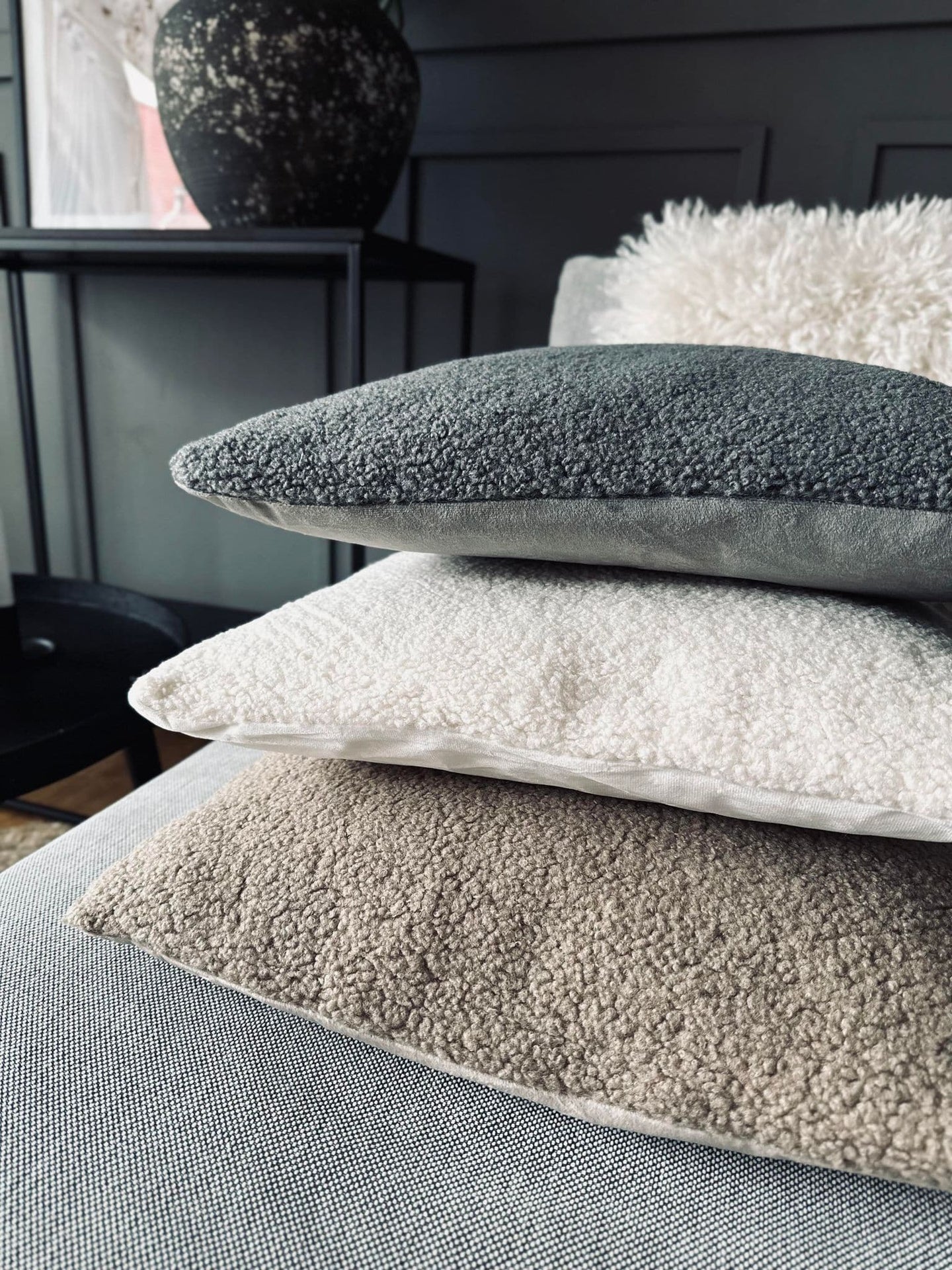 Pude ink fyld - Hvid Teddy - VIAMAJA.DK