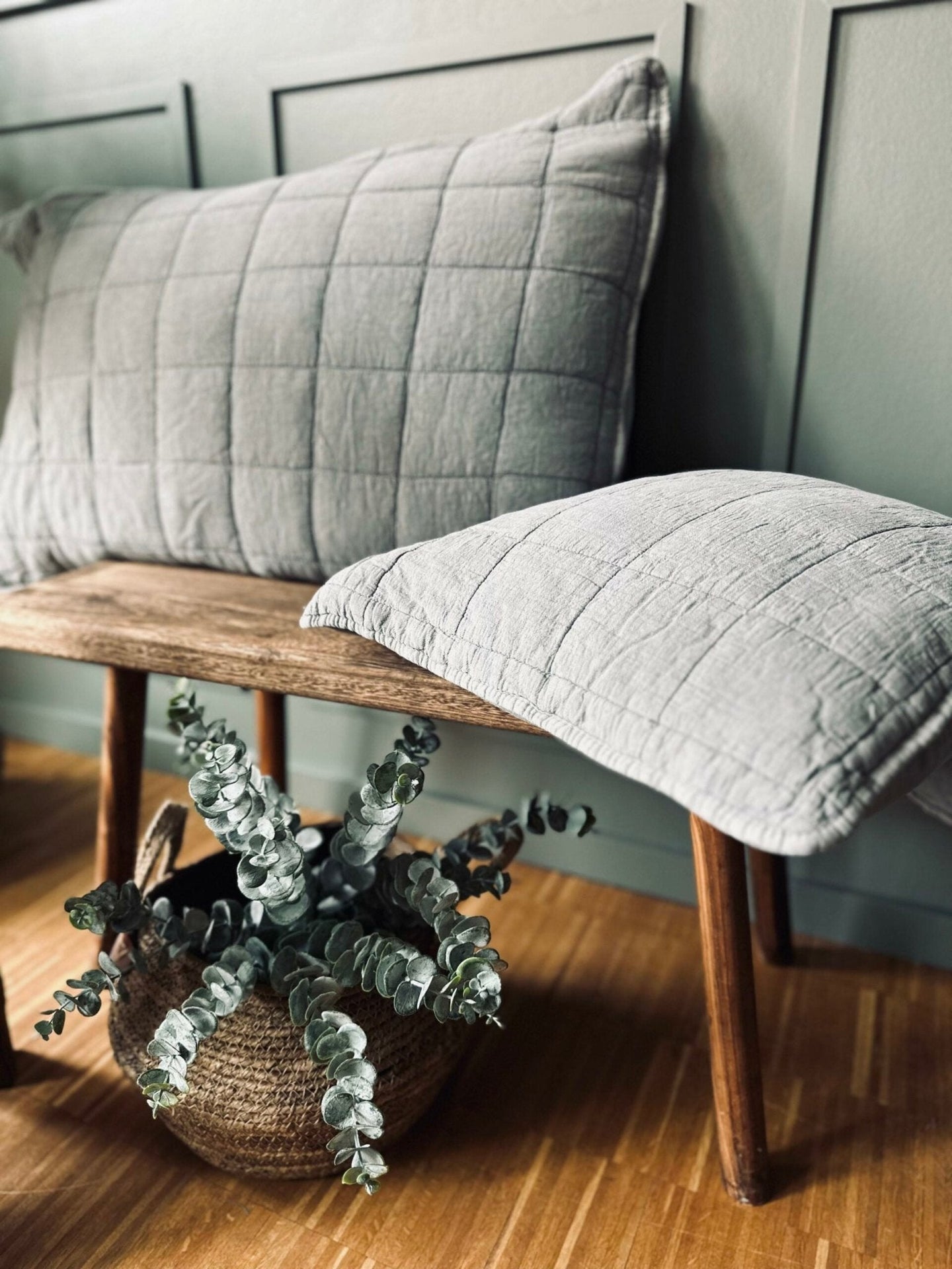 Pudestykke STONE-WASHED Quilt – Nordic grey 50×70 - VIAMAJA.DK