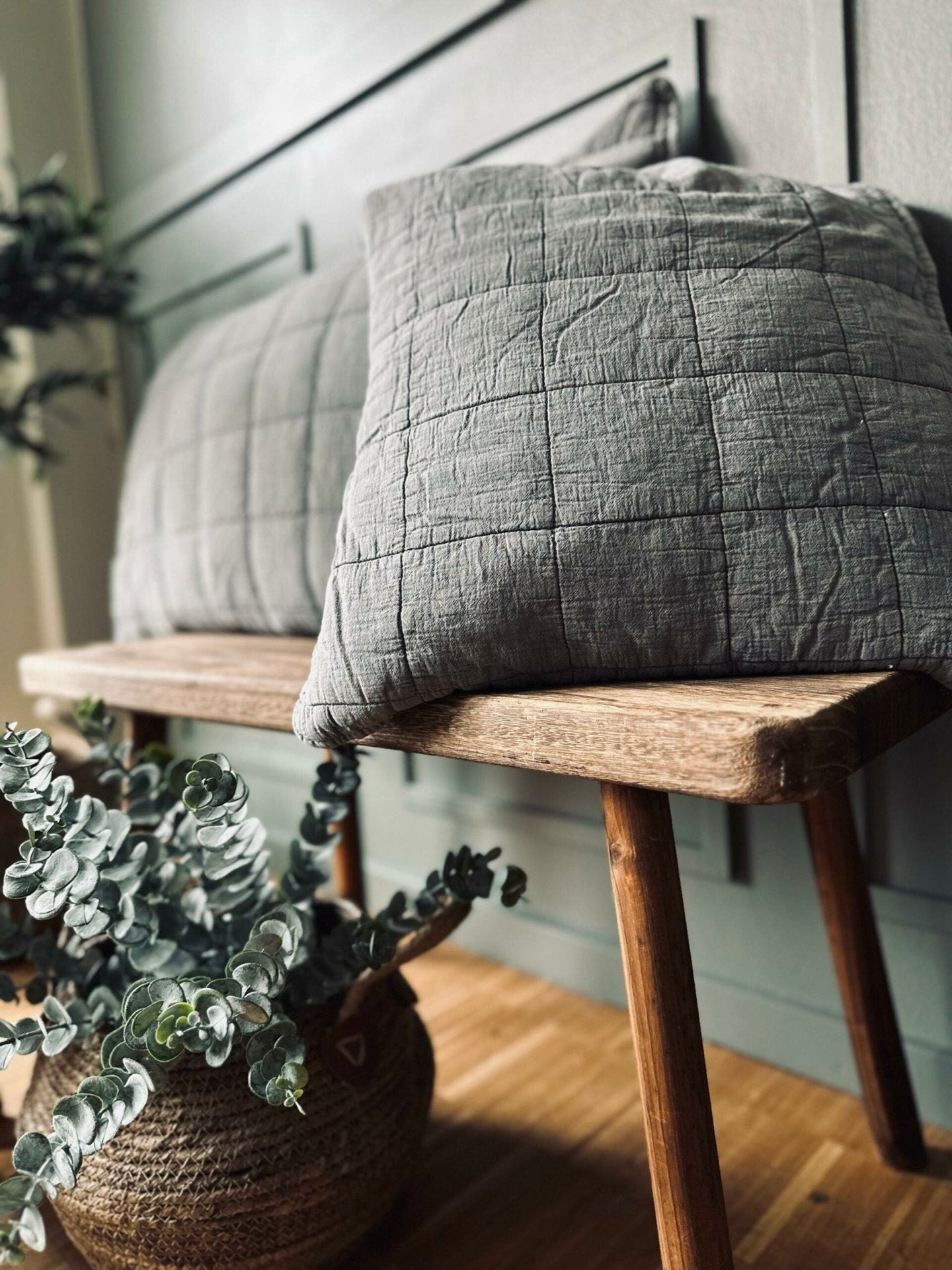 Pudestykke STONE-WASHED Quilt – Nordic grey 50×70 - VIAMAJA.DK
