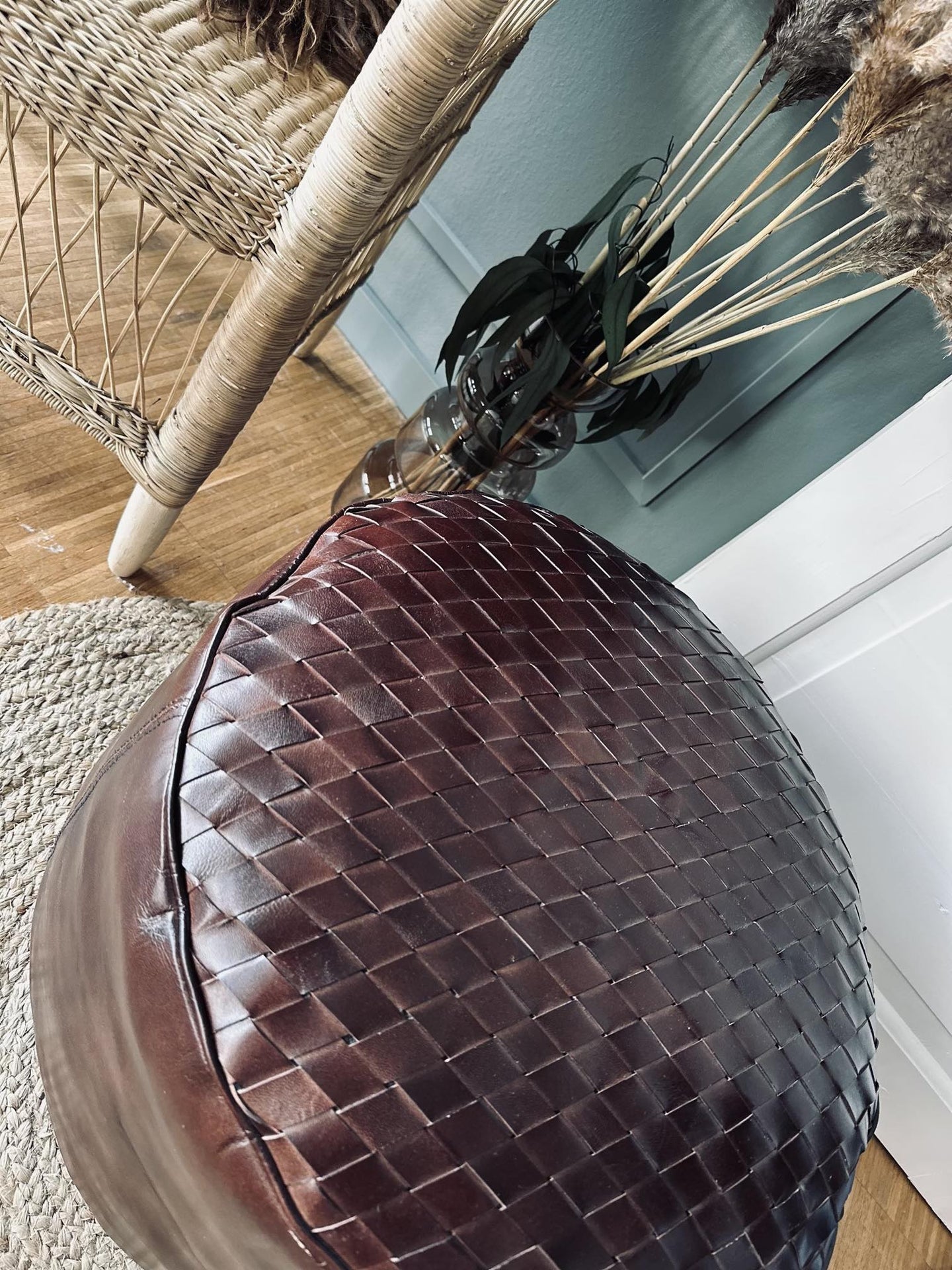 Puff med flet top – Brown - VIAMAJA.DK