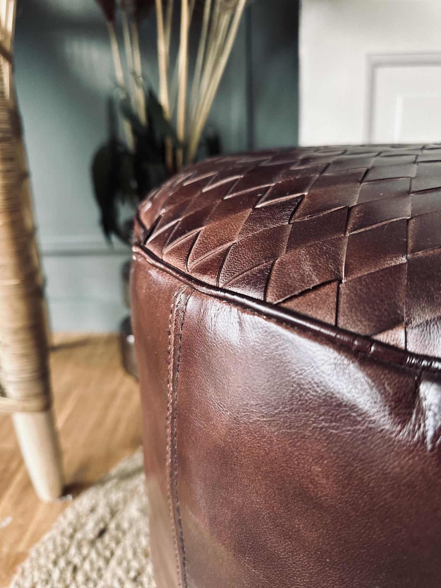 Puff med flet top – Brown - VIAMAJA.DK
