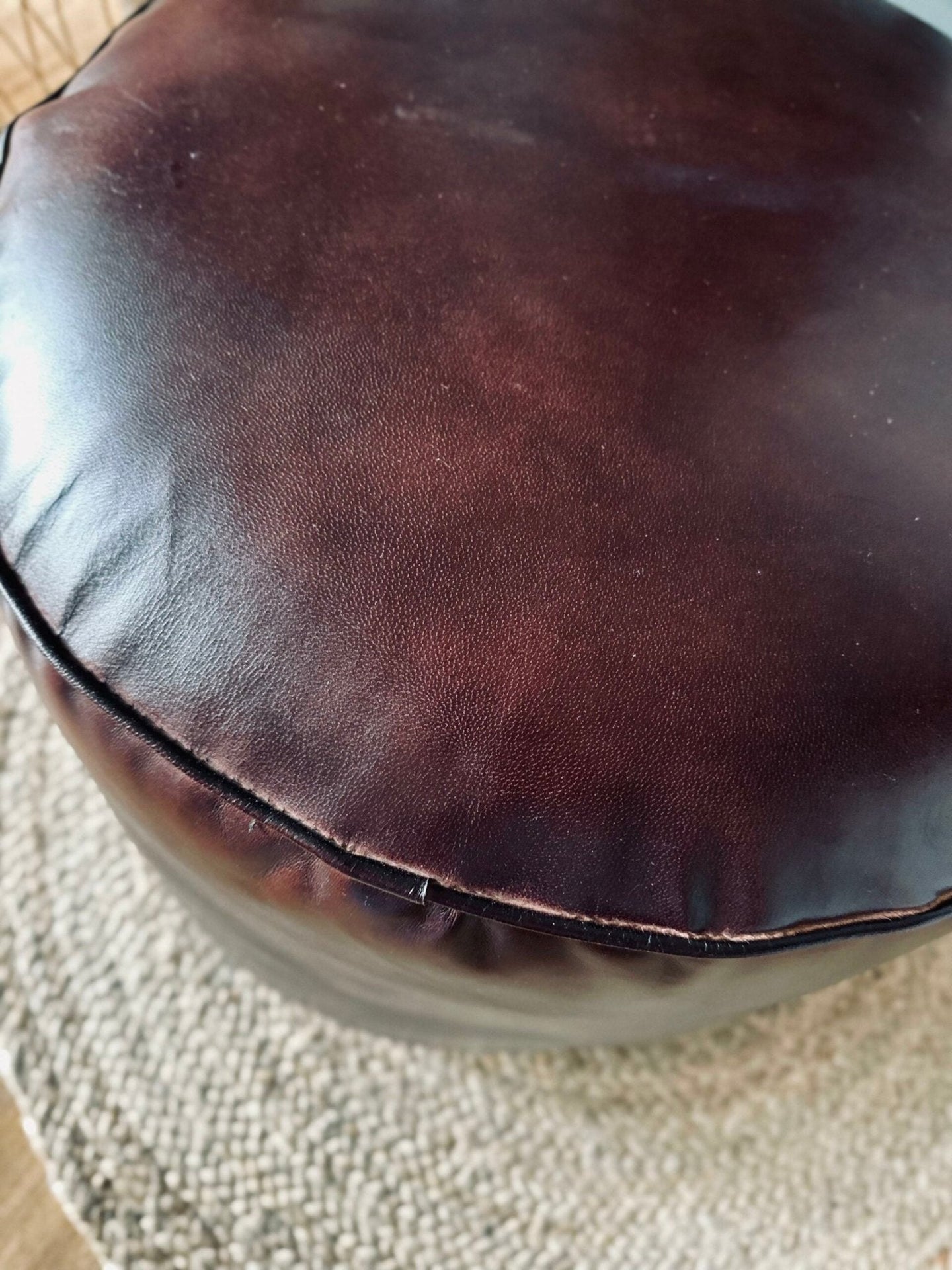 Puff med glat top - Brown - VIAMAJA.DK