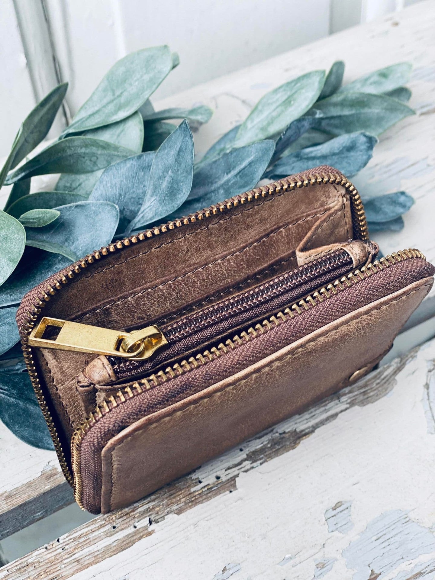 Pung i blødt skind - Walnut - VIAMAJA.DK