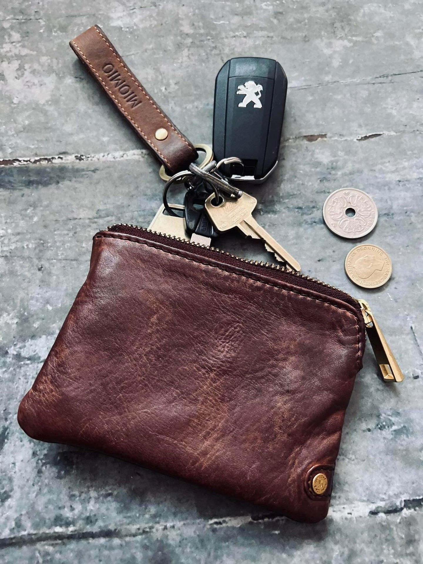 Pung KATO i blødt skind - Brandy - VIAMAJA.DK