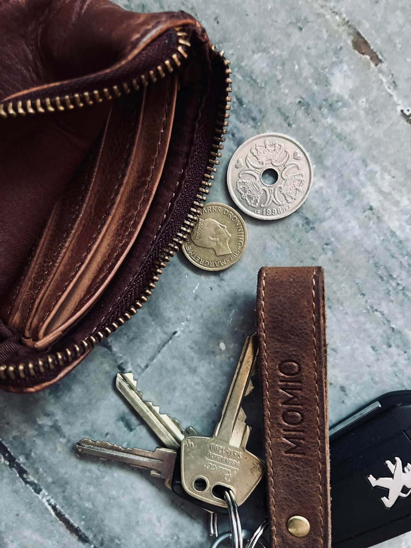 Pung KATO i blødt skind - Brandy - VIAMAJA.DK