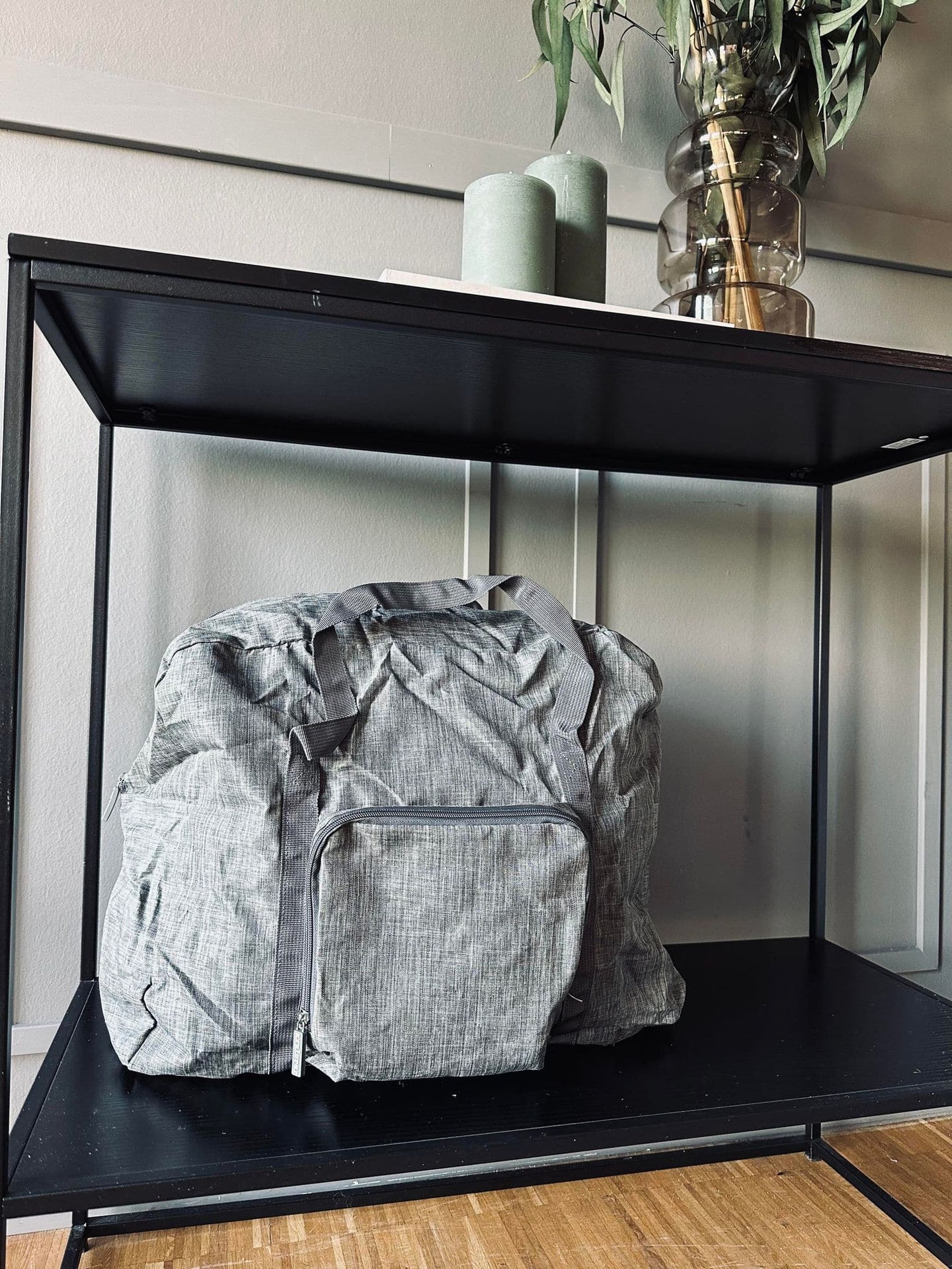 Rejsetaske Nylon Grå - Godkendt til håndbagage - VIAMAJA.DK