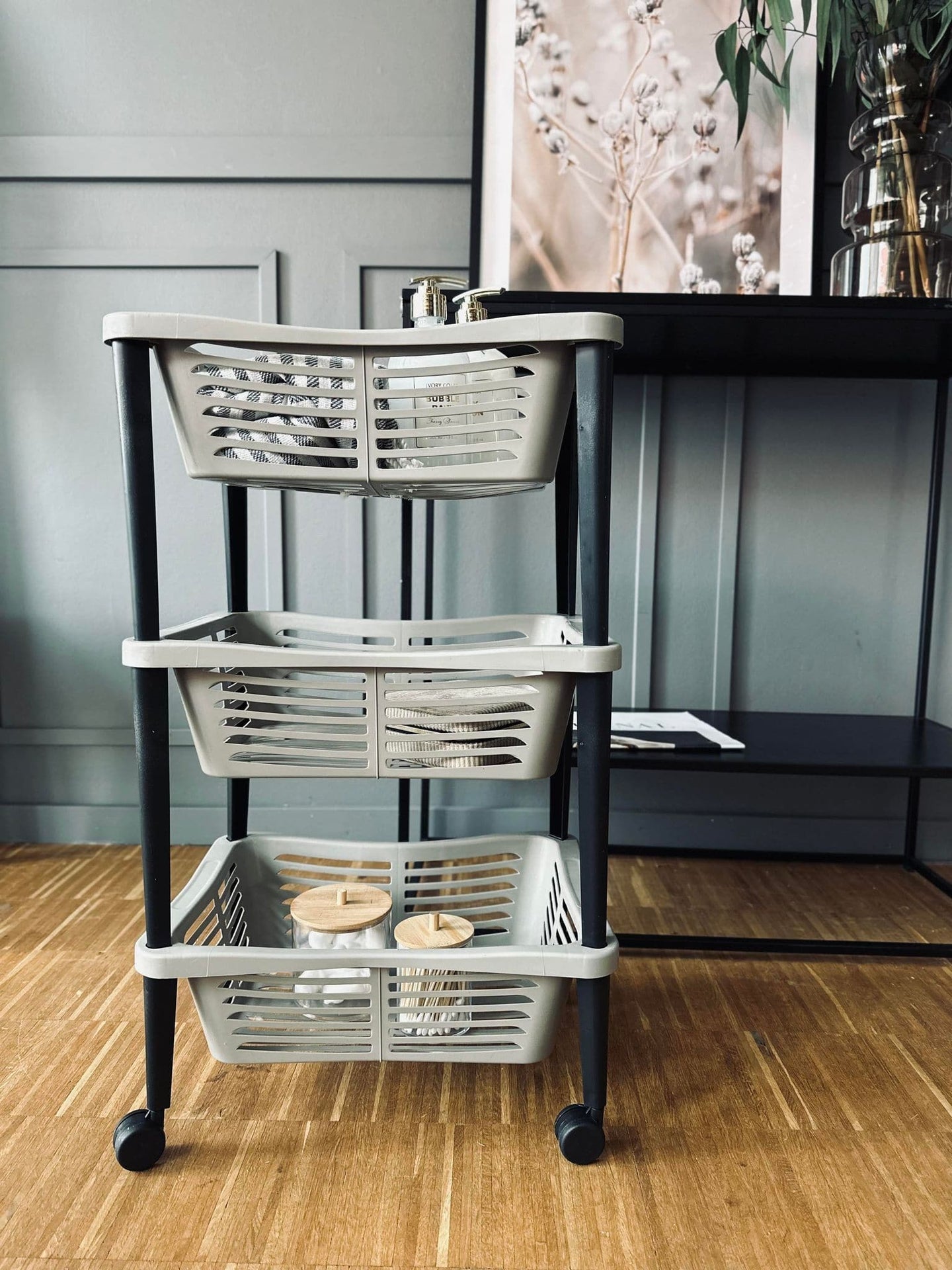 Rullevogn med 3 kurve – Beige - VIAMAJA.DK