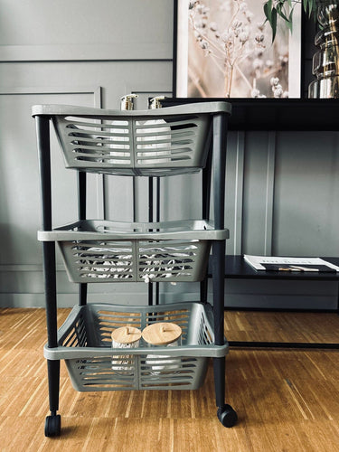 Rullevogn med 3 kurve - Grå - VIAMAJA.DK