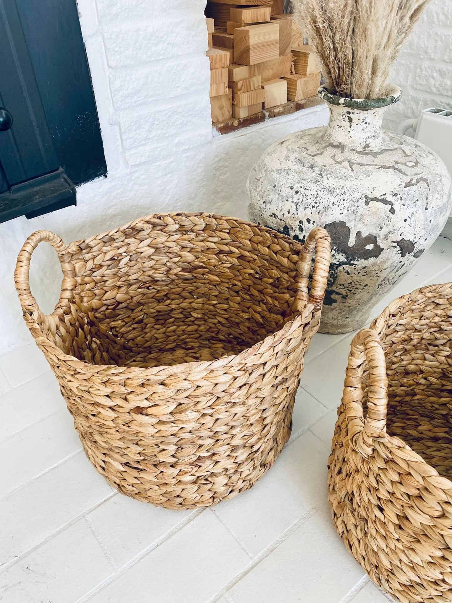 Runde kurve i vandhyacinth, sæt af 2 stk - VIAMAJA.DK