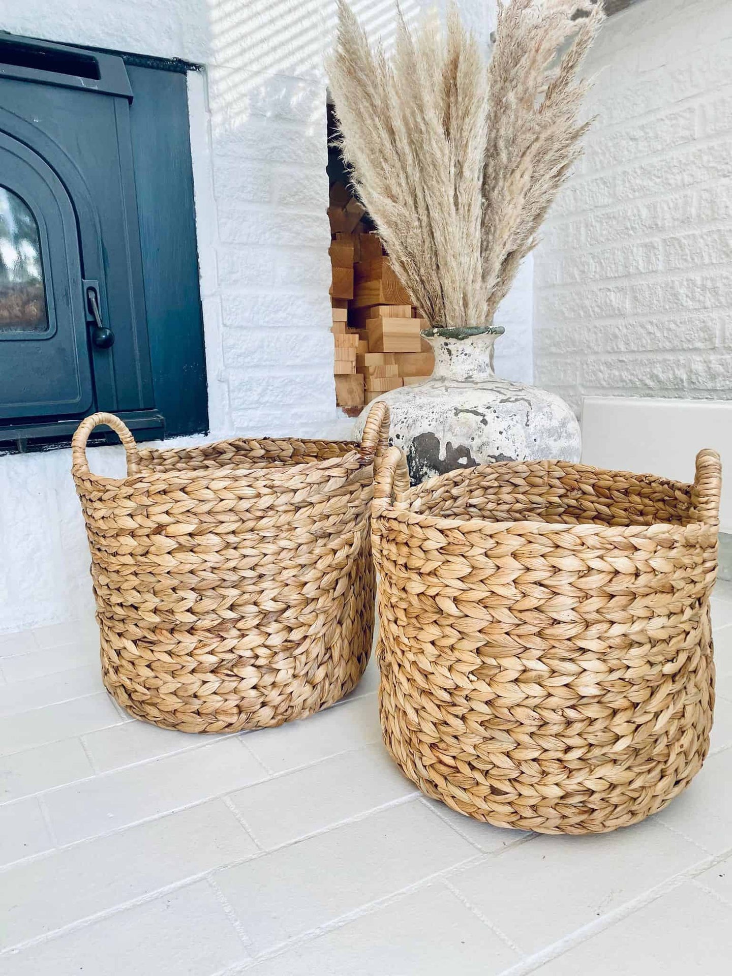 Runde kurve i vandhyacinth, sæt af 2 stk - VIAMAJA.DK