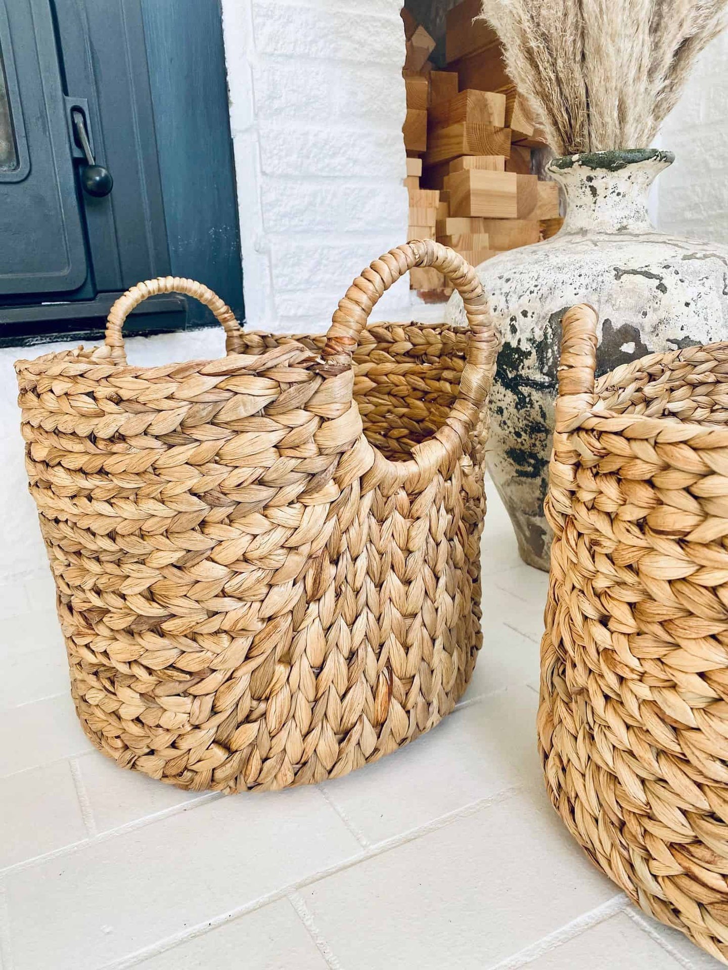 Runde kurve i vandhyacinth, sæt af 2 stk - VIAMAJA.DK