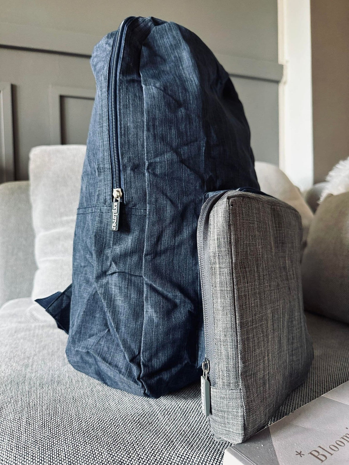 Rygsæk - Blå nylon foldbar - VIAMAJA.DK