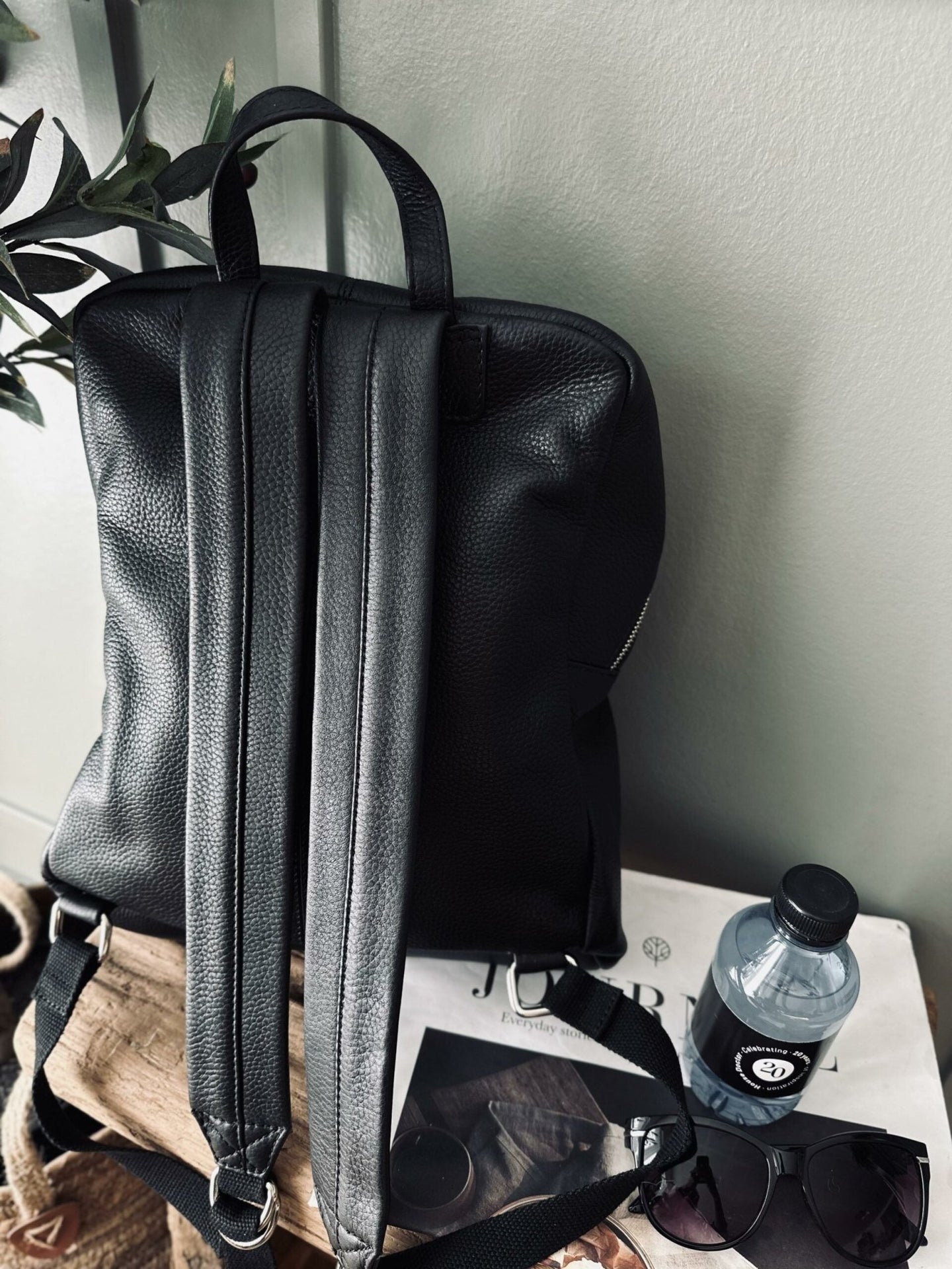 Rygsæk – Black leather - VIAMAJA.DK