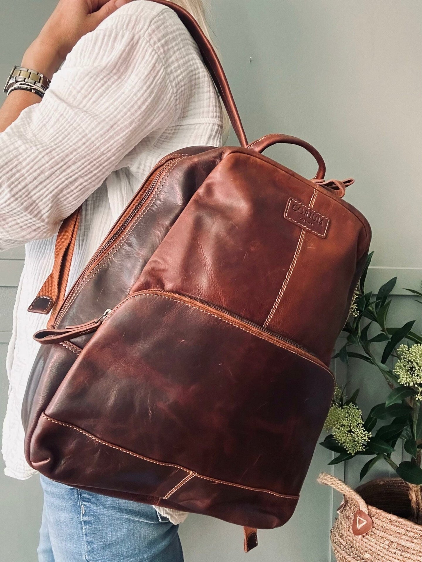 Rygsæk Brown leather - VIAMAJA.DK