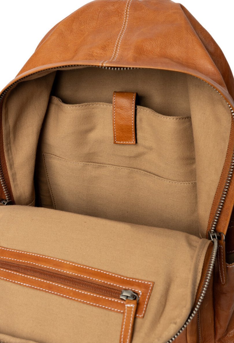 Rygsæk Cognac leather - VIAMAJA.DK