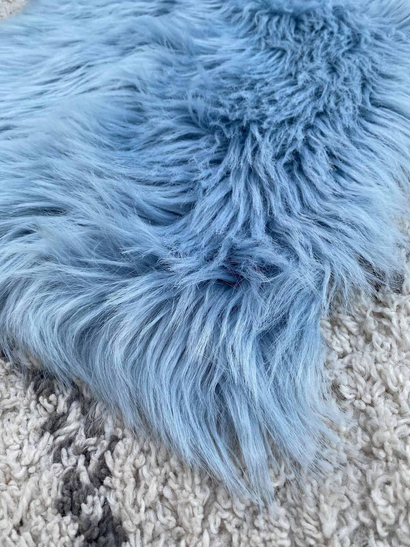 Sædehynde - Ice blue - Imiteret pels TILBUD - VIAMAJA.DK