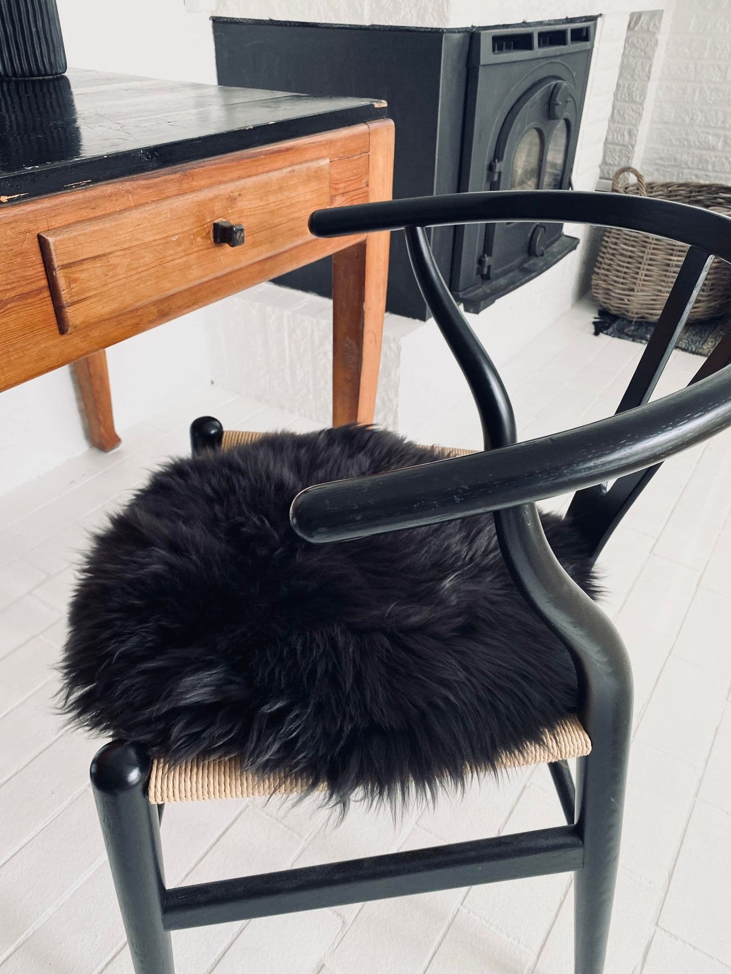 Sædeskind Dia 37cm - Dark brown - VIAMAJA.DK