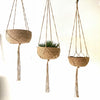 Set med 3 bowl naturkorgar