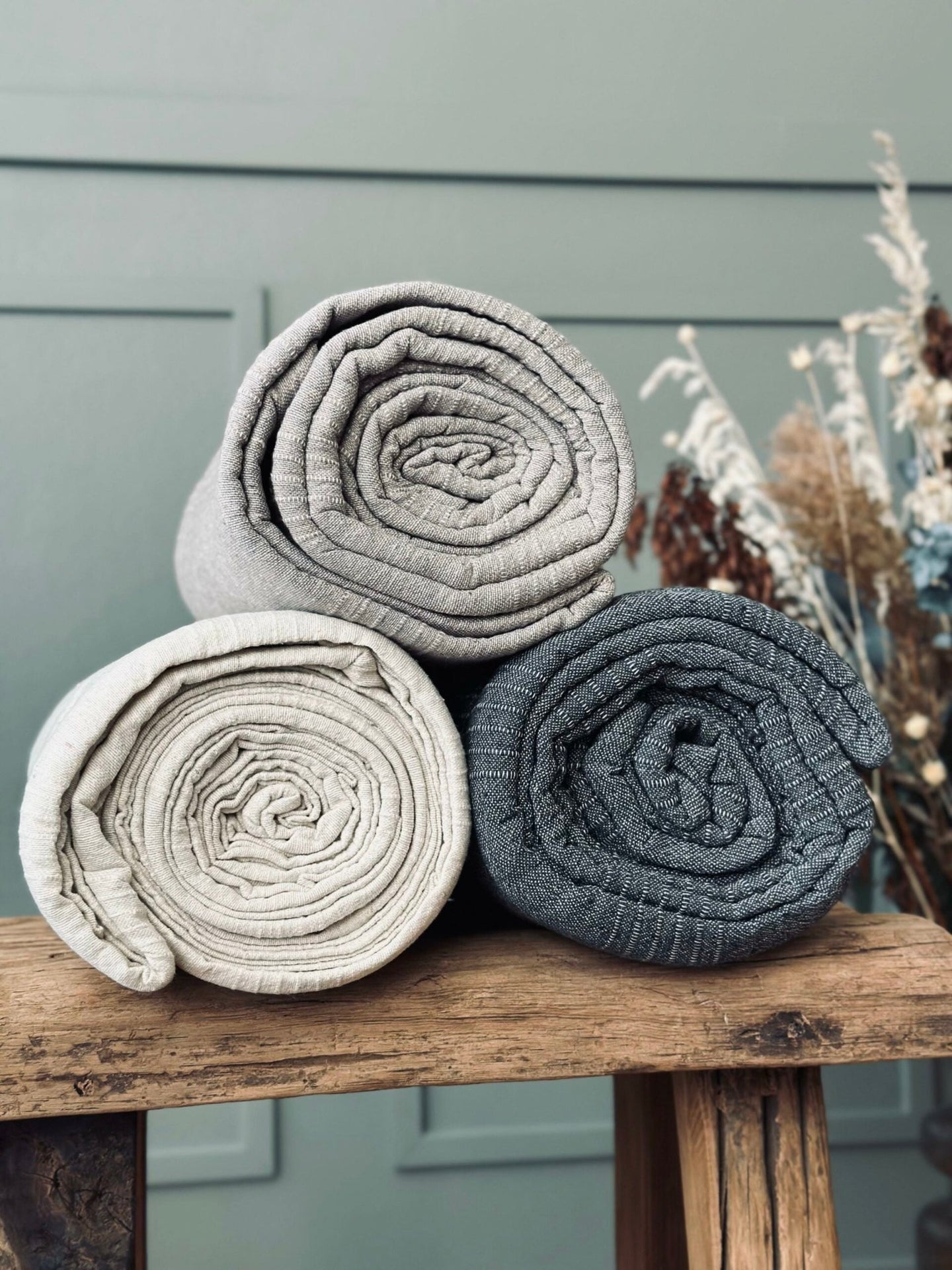 Sengetæppe Natur 220 x 240 - VIAMAJA.DK