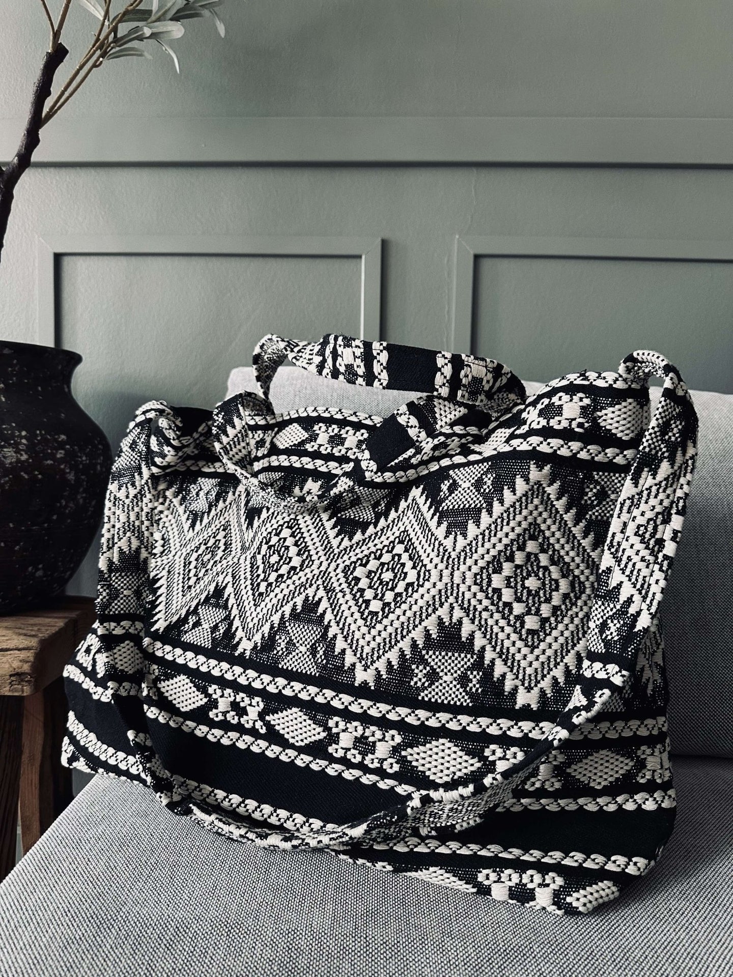 Shopper Black boheme – Perfekt til yoga - VIAMAJA.DK