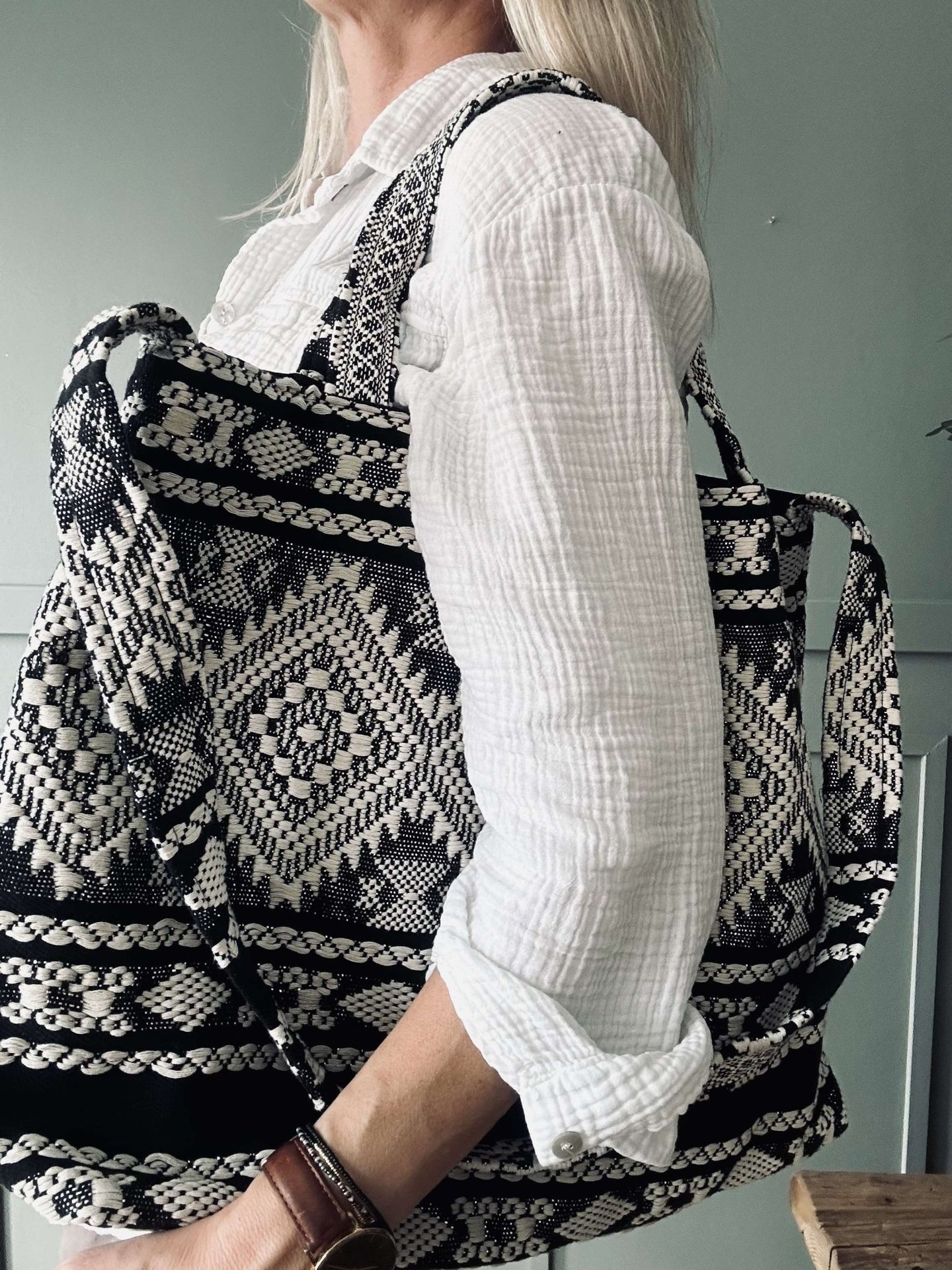 Shopper Black boheme – Perfekt til yoga - VIAMAJA.DK