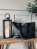 Shopper Black MILLE - Flätat läder