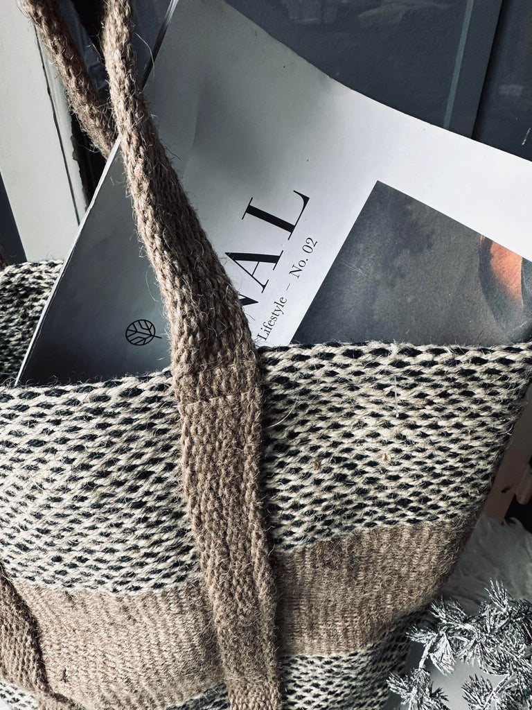 Shopper i kraftig Jute - Beige - VIAMAJA.DK