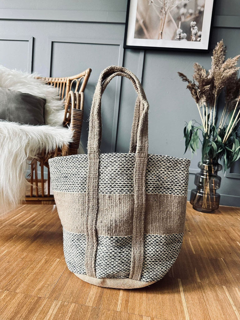 Shopper i kraftig Jute - Beige - VIAMAJA.DK